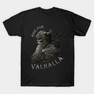 Biker Viking Valhalla Motorcycle T-Shirt T-Shirt